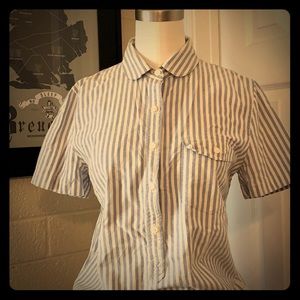 Jcrew Striped short-sleeve popover